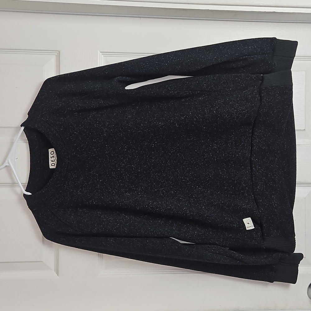 Deso Sweatshirt Women XL Specked Fleece Lining Crew Neck Long Sleeve Made in USA